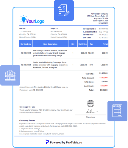 CREATE Professional Invoices